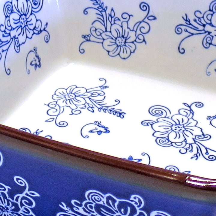 Lavandoux ceramics Floral- ovenschaal vierkant 1 liter