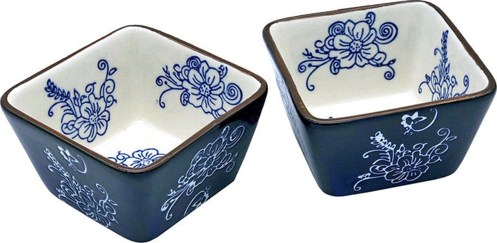 Lavandoux ceramics Floral- set van 2 tapas schaaltjes 10 cm