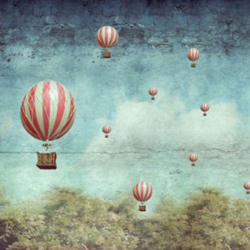 Air Balloons - Mint by Michelle decoupage papier A1