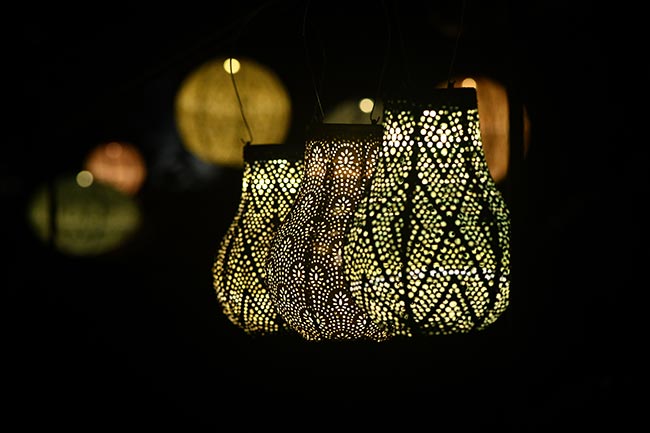 Lumiz Solar Lampion - Oval 40cm Paisley (Taupe)