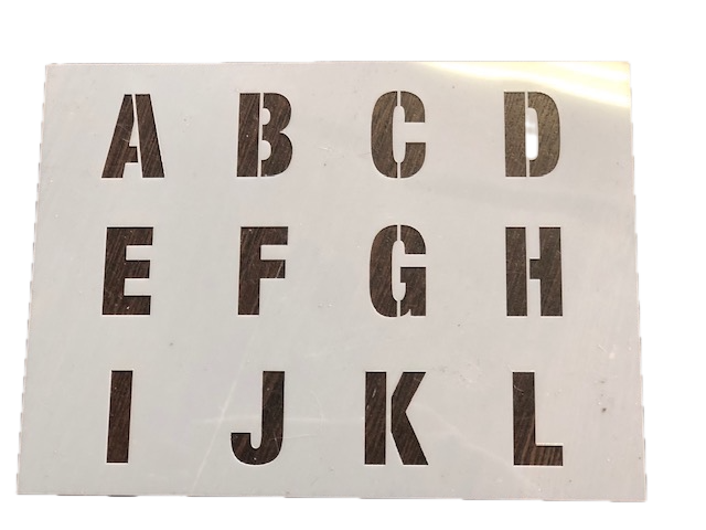 Sjabloon Alfabeet & Nummers - Lettertype "MODERN" (4 maten)