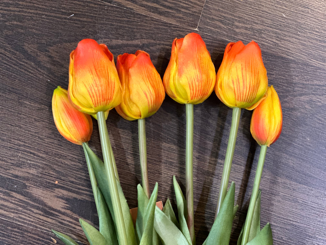 Tulpen bos (7 tulpen) - Real Touch - diverse kleuren