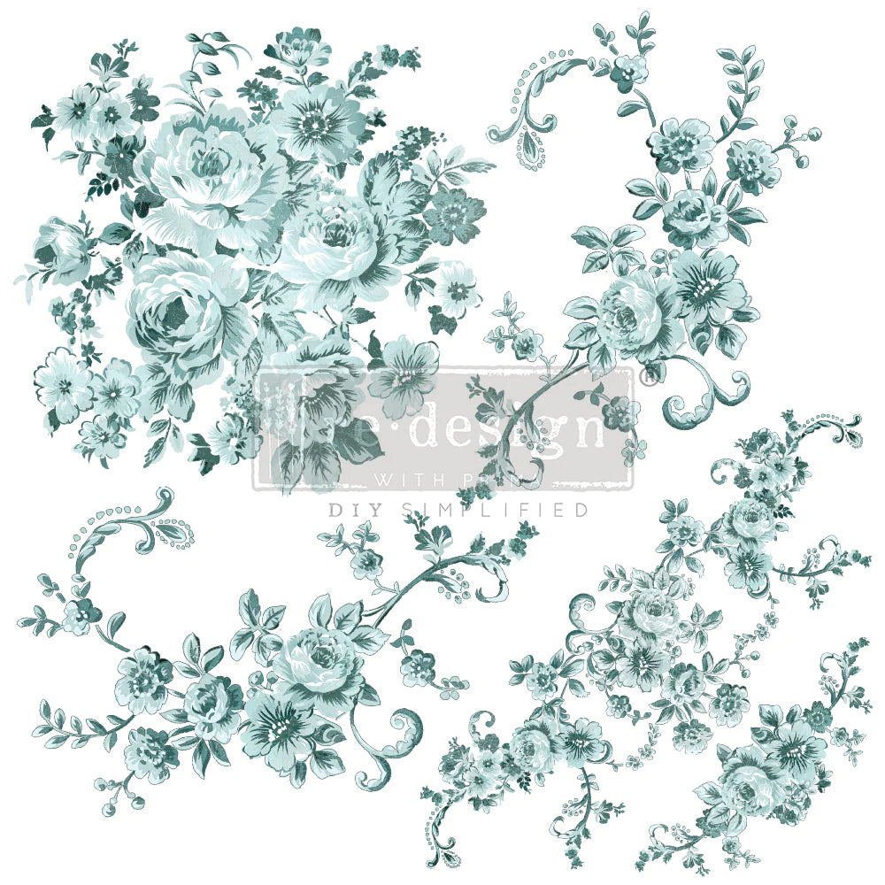 Maxi Transfer "Minty roses" by Redesign with Prima