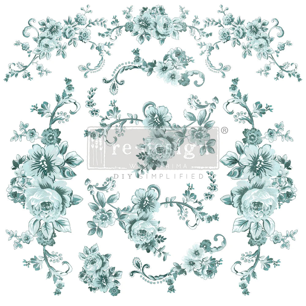 Maxi Transfer "Minty roses" by Redesign with Prima