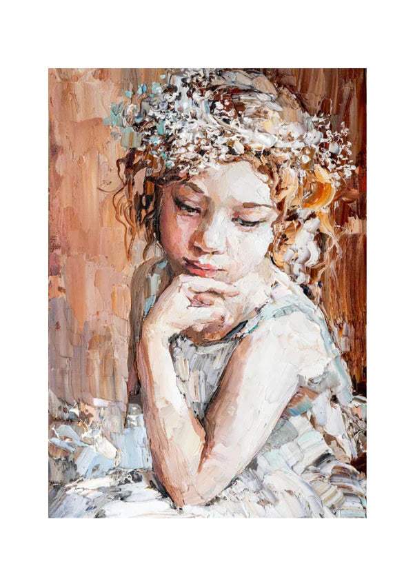 Pensive Girl - Mint by Michelle decoupage papier A3