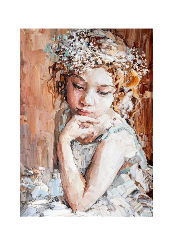 Pensive Girl - Mint by Michelle decoupage papier A1