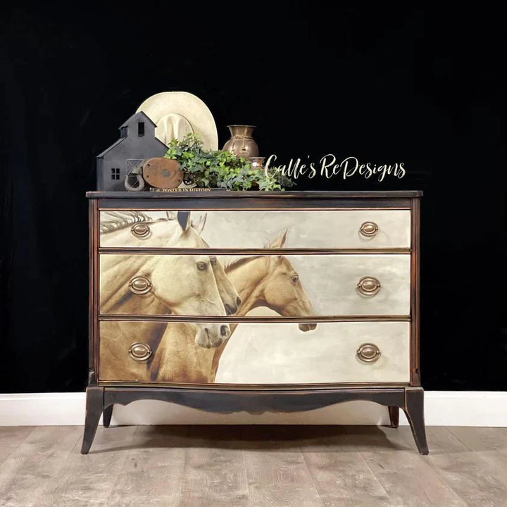 Sepia Horses - Mint by Michelle decoupage papier A3