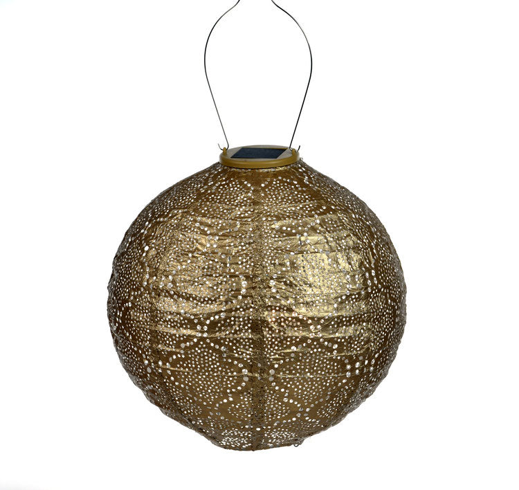 Lumiz Solar Lampion - Round 30cm Bazaar (Goud)