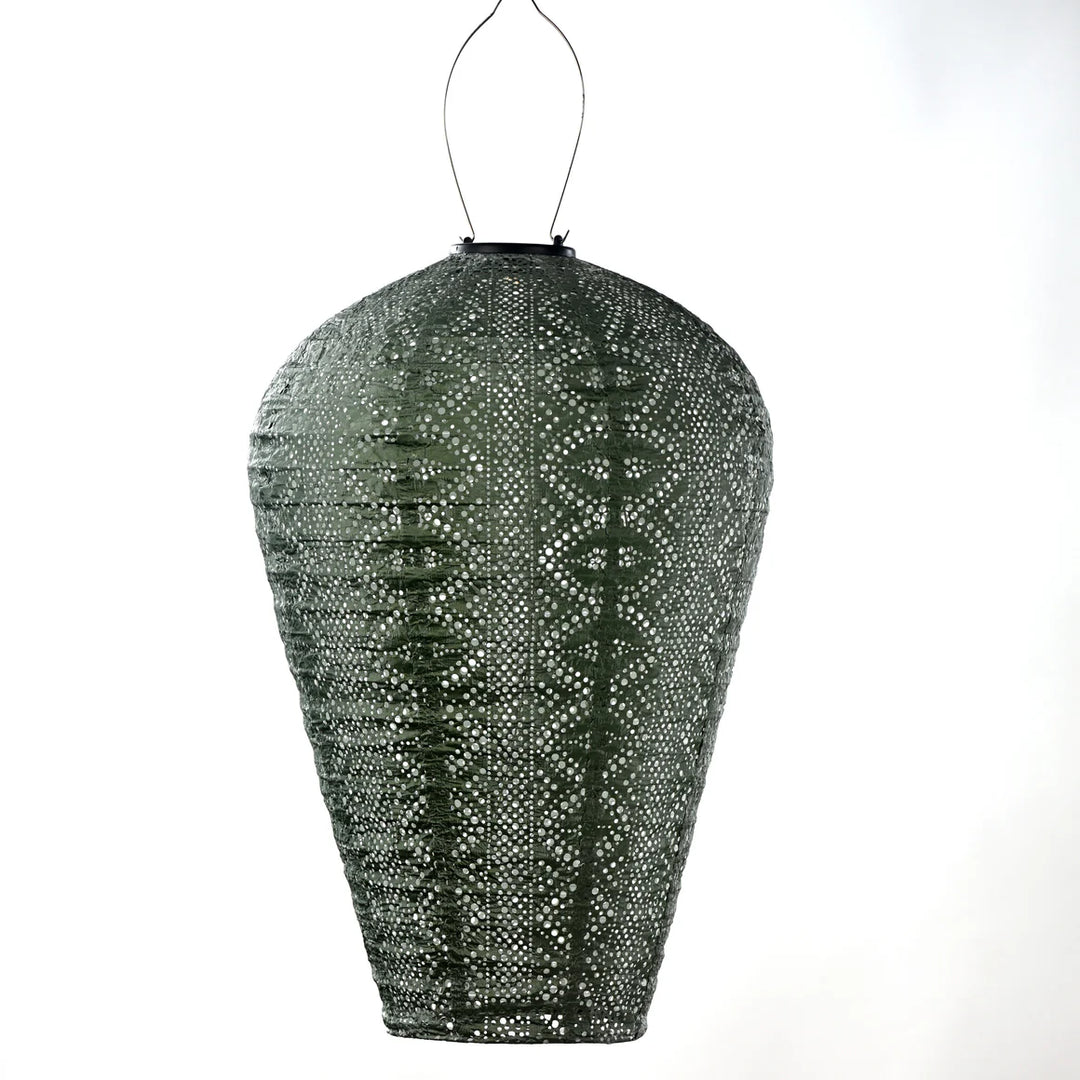 Lumiz Solar Lampion - Balloon XL Sashiko (Sage Green)