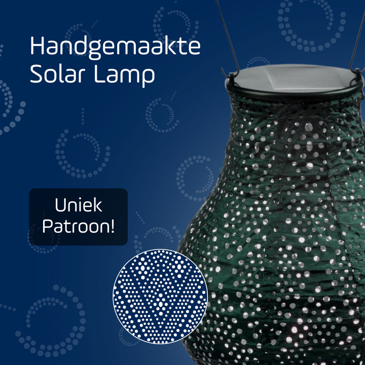 Lumiz Solar Lampion - Bulb 16cm Ikat (Green)