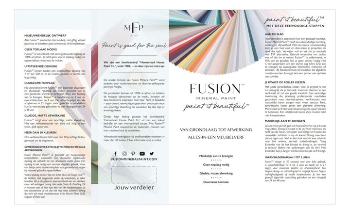 Fusion Mineral Paint Kleurenkaart 2022 printed