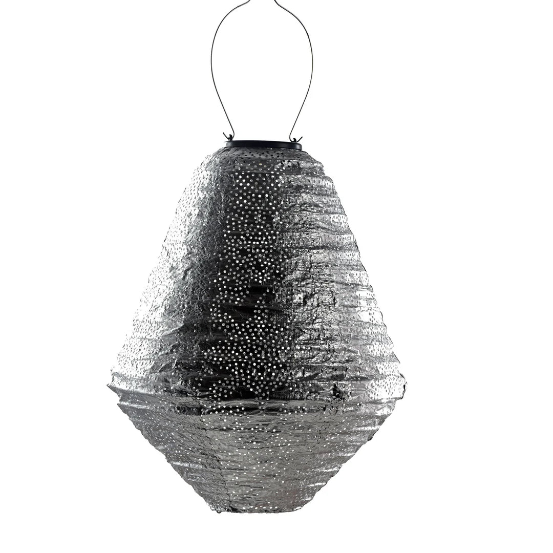 Lumiz Solar Lampion - Can 30cm Marrakesh (Zilver)