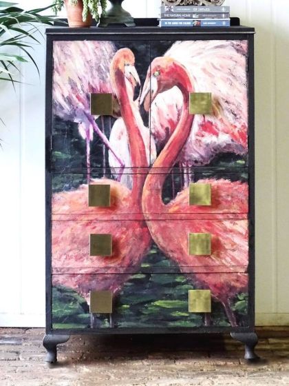 Flamingos - Mint by Michelle decoupage papier