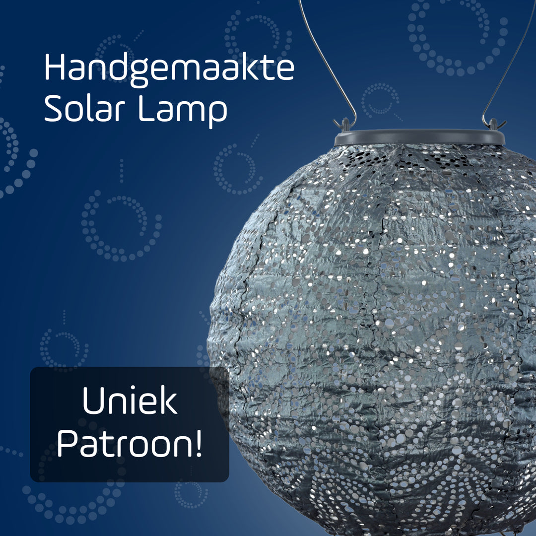 Lumiz Solar Lampion - Balloon 20cm Folia (Grijsblauw)