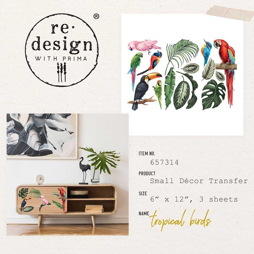 Mini transfer "Tropical Birds" by Redesign with Prima