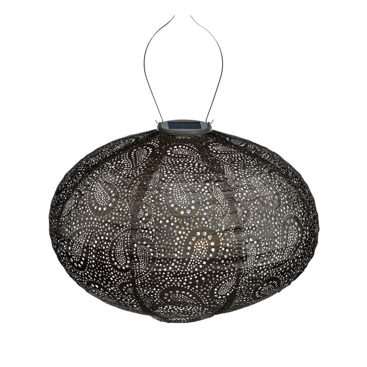 Lumiz Solar Lampion - Oval 40cm Paisley (Taupe)