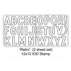Stempel Iron orchid designs RETRO – IOD letters & numbers