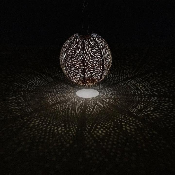 Lumiz Solar Lampion - Round 30cm Ikat (Koper)